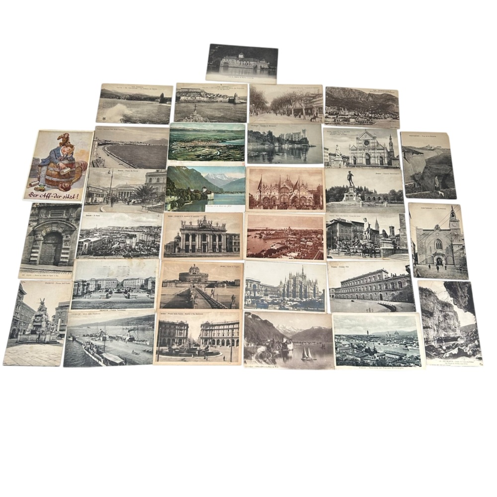 Postcard Lot Of 31 Early 1900’s Europe Paris,Naples,Italy Switzerland Buildings